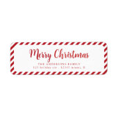 Red White Frohe Weihnachtsstreifen (Vorne)