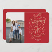 Red White frory alles Gute, immer Urlaub in Einladung (Vorne/Hinten)