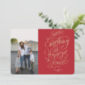 Red White frory alles Gute, immer Urlaub in Einladung (Stehend Vorderseite)