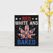Red White Funny Baked Weed Karte (Gelbe Blume)