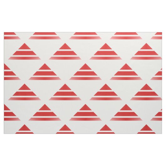Red White Geo Triangle Muster Stoff (Fat Quarter (45,7 x 55,9 cm))
