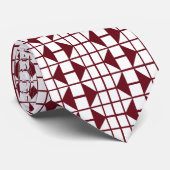 Red White Geometric Modern Chic Krawatte (Gerollt)