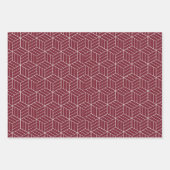 Red + White Geometric Muster | Geschenkpapier Set (Vorderseite 3)