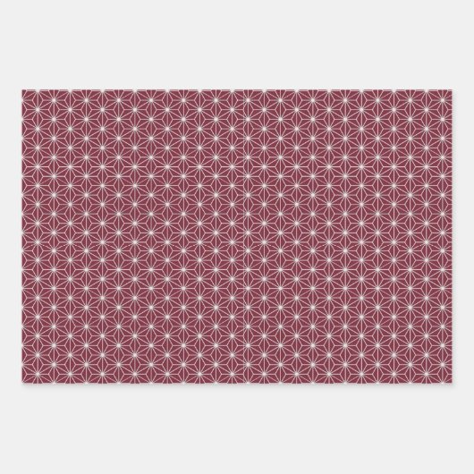 Red + White Geometric Muster | Geschenkpapier Set (Vorderseite)