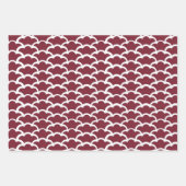 Red + White Geometric Wave Muster | Geschenkpapier Set (Vorderseite 3)