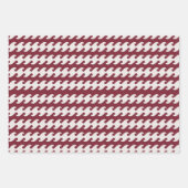 Red + White Geometric Wave Muster | Geschenkpapier Set (Vorderseite 2)