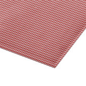 Red-White Gingham-11 x 8 GLASS CUTTING BOARD Schneidebrett (Ecke)