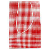 Red-White Gingham-GIFT BAG m Mittlere Geschenktüte (Vorderseite)