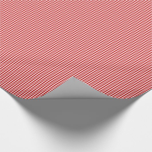 Red-White Gingham-GIFT WRAPPING PAPER Geschenkpapier (Ecke)