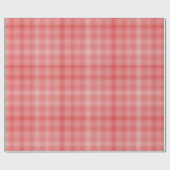 Red-White Gingham-GIFT WRAPPING PAPER Geschenkpapier (Flach)