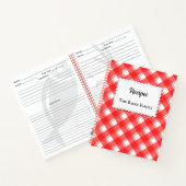 Red White Gingham Kariertes Rezept Buch (Innenseite)