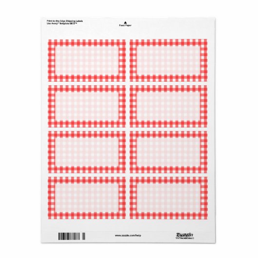 Red White Gingham Karo Pattern (Vorne)