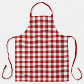 Red White Gingham Karo Pattern Schürze (Vorderseite)