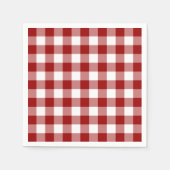 Red White Gingham Karo Pattern Serviette (Vorderseite)