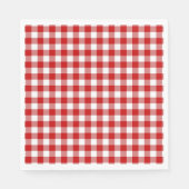 Red & White Gingham Karo Serviette (Vorderseite)