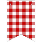 Red & White Gingham Karo Wimpelkette (Zweite Fahne)