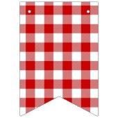 Red & White Gingham Karo Wimpelkette (Erste Fahne)