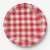 Red-White Gingham-PAPER PARTY TELLER (Vorderseite)