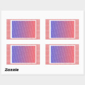Red White Gingham Pattern Foto Template Sticker (Blatt)