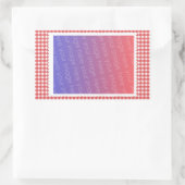 Red White Gingham Pattern Foto Template Sticker (Tasche)