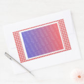 Red White Gingham Pattern Foto Template Sticker (Umschlag)