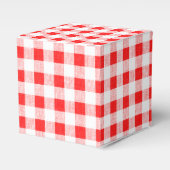 Red White Gingham Pattern Geschenkschachtel (Vorderseite)
