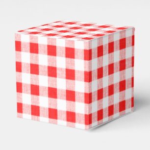 Red White Gingham Pattern Geschenkschachtel