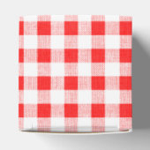 Red White Gingham Pattern Geschenkschachtel (Oben)