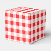 Red White Gingham Pattern Geschenkschachtel (Rückseite)