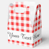 Red White Gingham Pattern Geschenkschachtel (Geöffnet)
