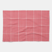 Red White Gingham Pattern Geschirrtuch (Horizontal)