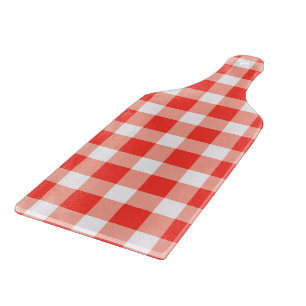 Red White Gingham Pattern Schneidebrett