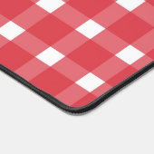 Red White Gingham Pattern Schreibtischunterlage (Ecke)