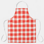 Red White Gingham Pattern Schürze (Vorderseite)
