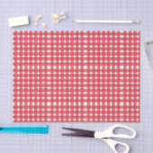 Red White Gingham Pattern Seidenpapier (Handwerk)