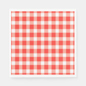 Red White Gingham Pattern Serviette (Vorderseite)