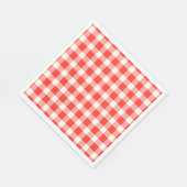 Red White Gingham Pattern Serviette (Ecke)