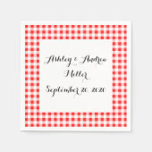 Red White Gingham Pattern Serviette (Vorderseite)