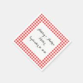 Red White Gingham Pattern Serviette (Ecke)