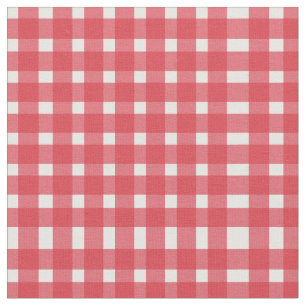 Red White Gingham Pattern Stoff