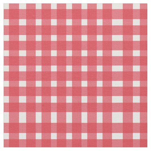 Red White Gingham Pattern Stoff (Nahaufnahme)
