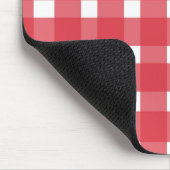 Red White Gingham Personalisiert Mousepad (Ecke)