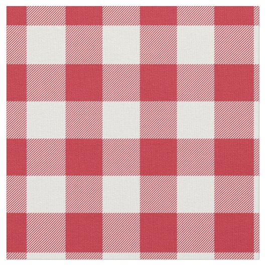 Red & White Gingham Plaid Stoff (Nahaufnahme)