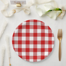 Red & White Gingham Summer Picnic