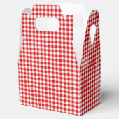 Red-White Ginham-GASTGESCHENK BOX, Gable Geschenkschachtel (Geöffnet)