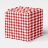 Red-White Ginham-GASTGESCHENK BOX, sq Geschenkschachtel (Vorderseite)
