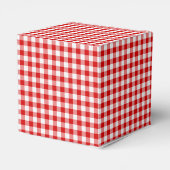 Red-White Ginham-GASTGESCHENK BOX, sq Geschenkschachtel (Rückseite)