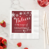 Red White glaubte Weihnachten Party Custom Serviette (Beispiel)