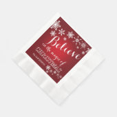 Red White glaubte Weihnachten Party Custom Serviette (Ecke)