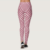 Red White Glen Kariert: Tweed Tartan Leggings (Rückseite)